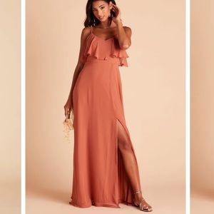 Birdy Grey Jane 3 way convertible dress with leg slit in color Terracata